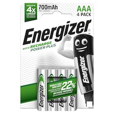 Energizer Power Plus AAA 4 Pack Rechargeable Batteries