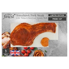 Tesco Finest Tomahawk Pork Steak with 'Nduja and Sundried Tomato Melt  