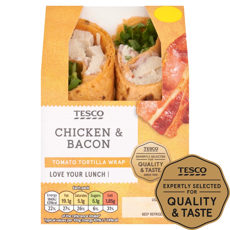 Tesco Chicken & Bacon Wrap
