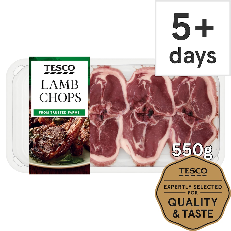 image 1 of Tesco Welsh 8 Lamb Chops 550G