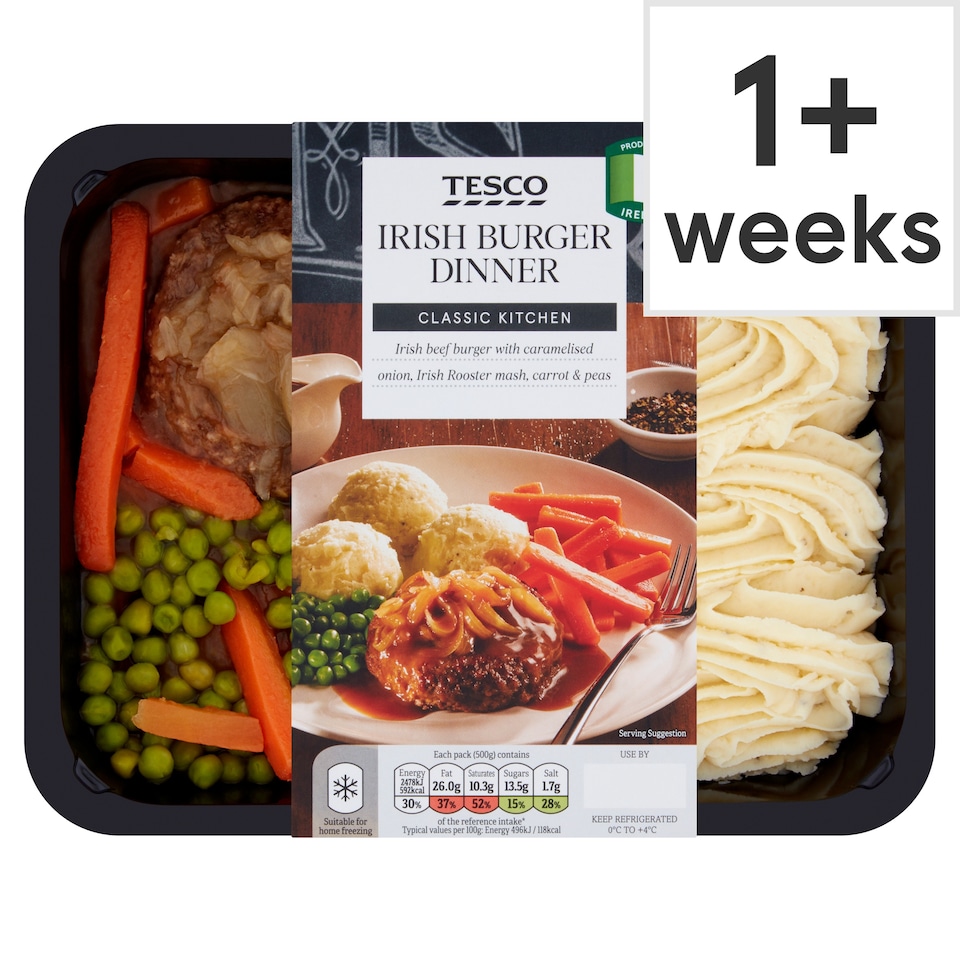 Tesco Irish Classics Beef Burgerdinner500g