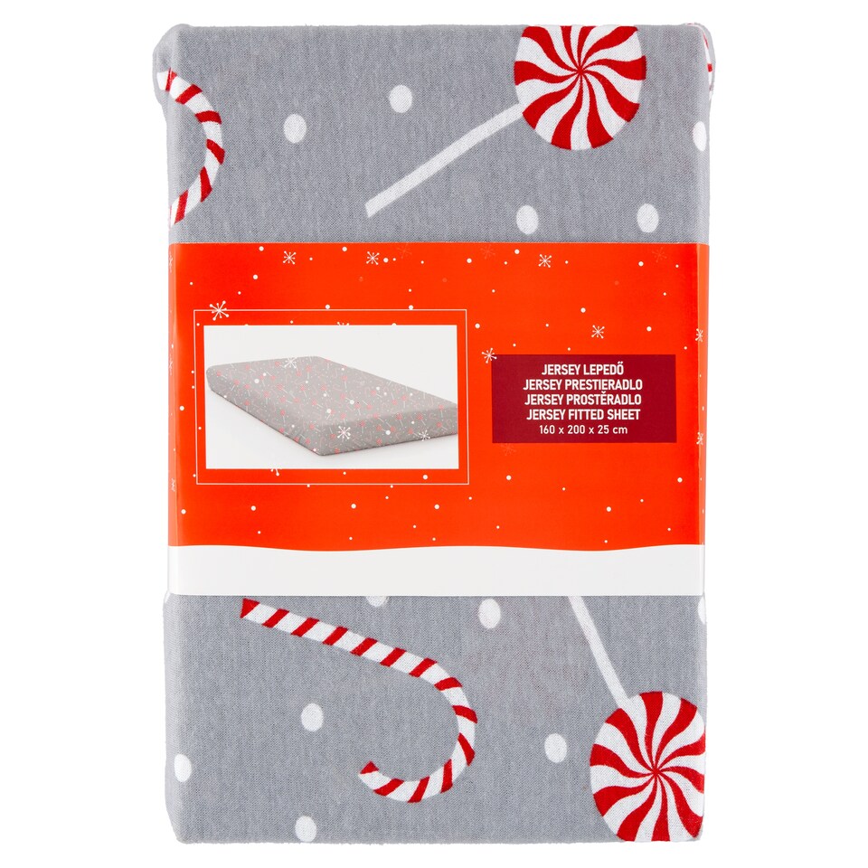 Carbotex Cukorpálcás Jersey lepedő 160 x 200 cm x 25 cm  1. kép