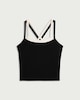 image 4 of F&F Active ULTRASTRETCH Double Layer Strappy Vest in Black