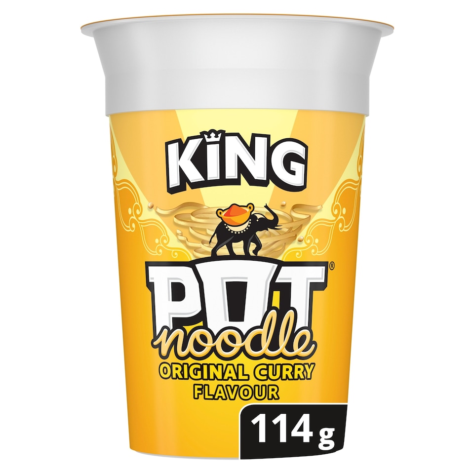 image 1 of Pot Noodle Original Curry Instant Noodles King Pot 114g