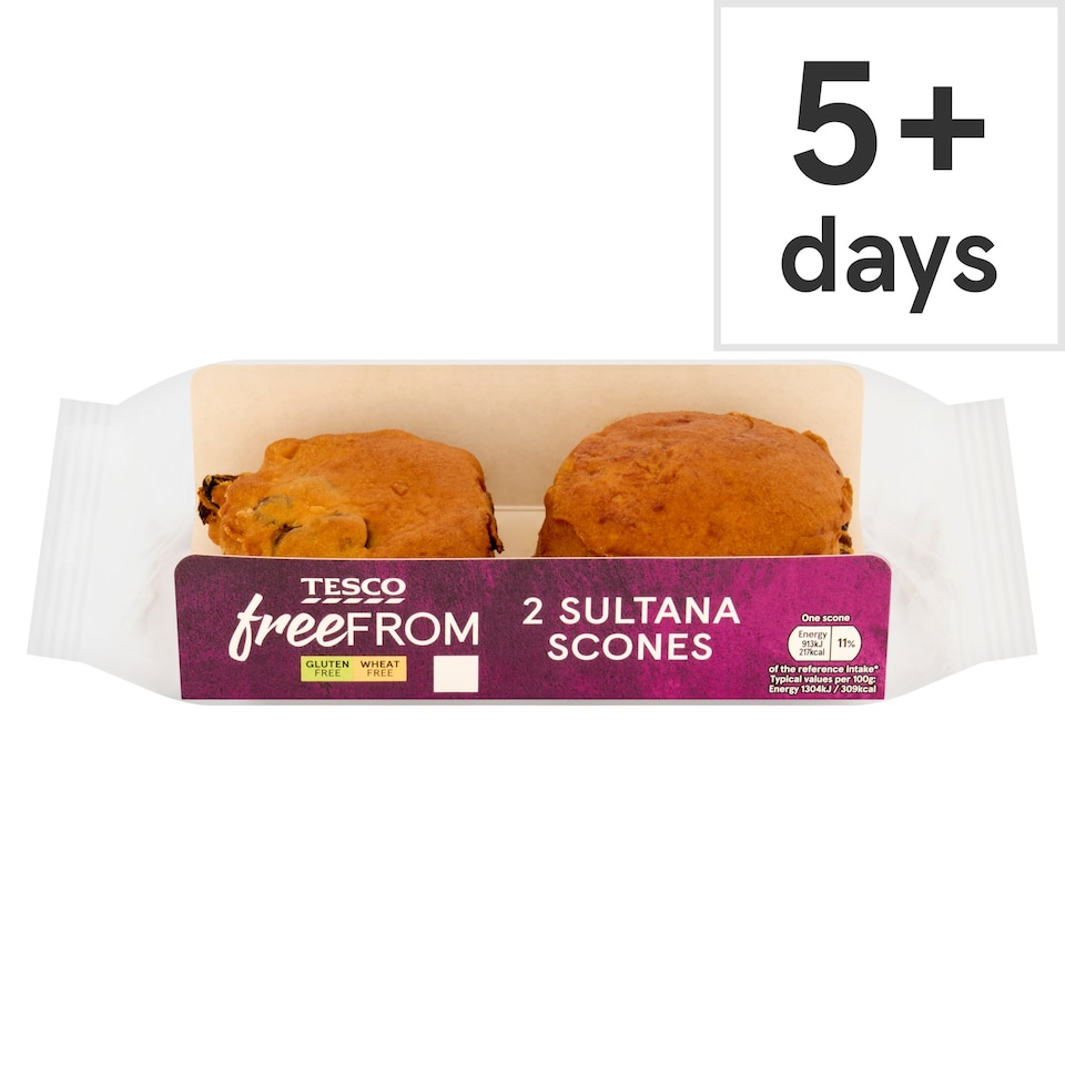 Tesco Free From Sultana Scones 2 pack