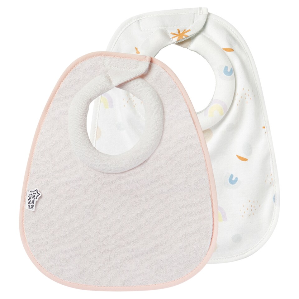image 1 of Tommee Tippee Closer To Nature Milk Feed Bibs X2