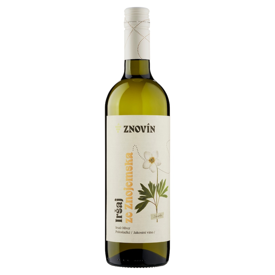 Obrázek 1 pro produkt Znovín Irsai Oliver odrůdové bílé víno jakostní polosladké 0,75l