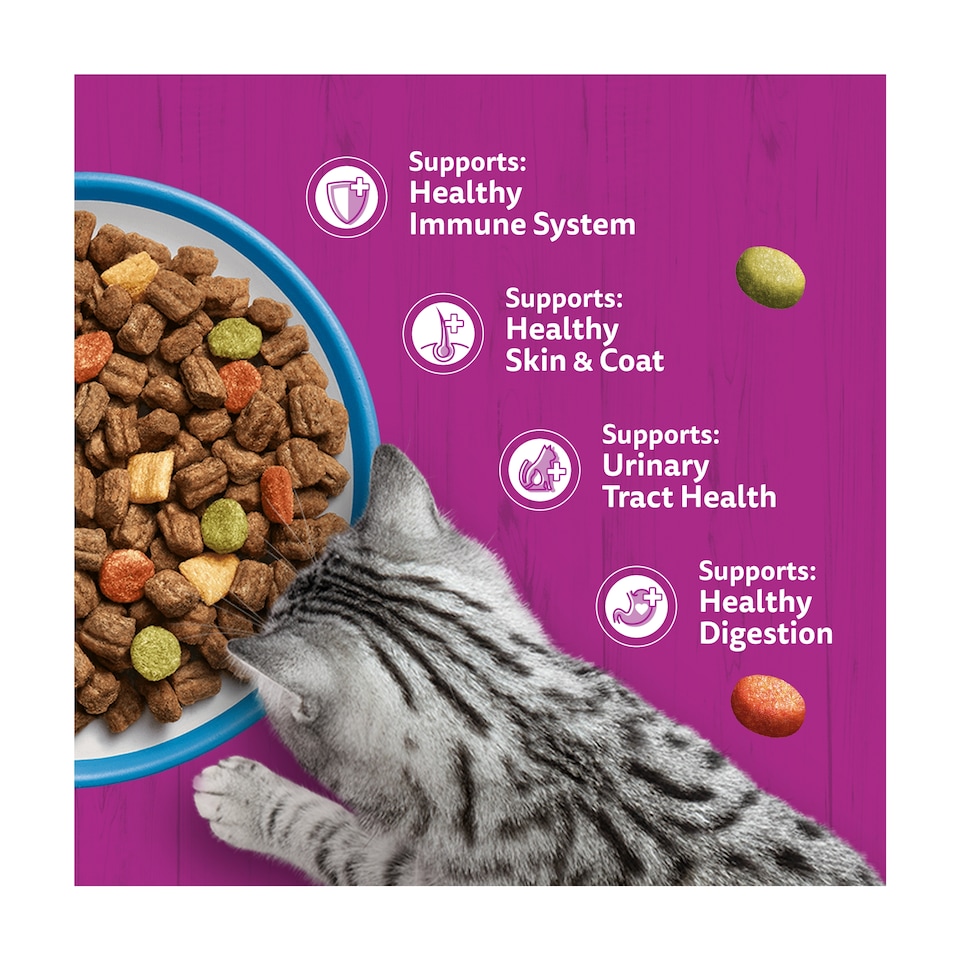 image 1 of Whiskas 1+ Adult Dry Cat Food Biscuits Tuna 1.9kg