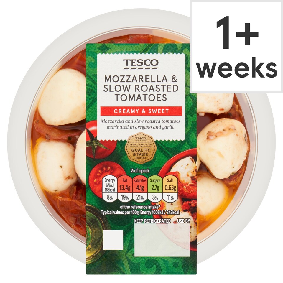 Tesco Mozzarella & Slow Roasted Tomatoes 200G