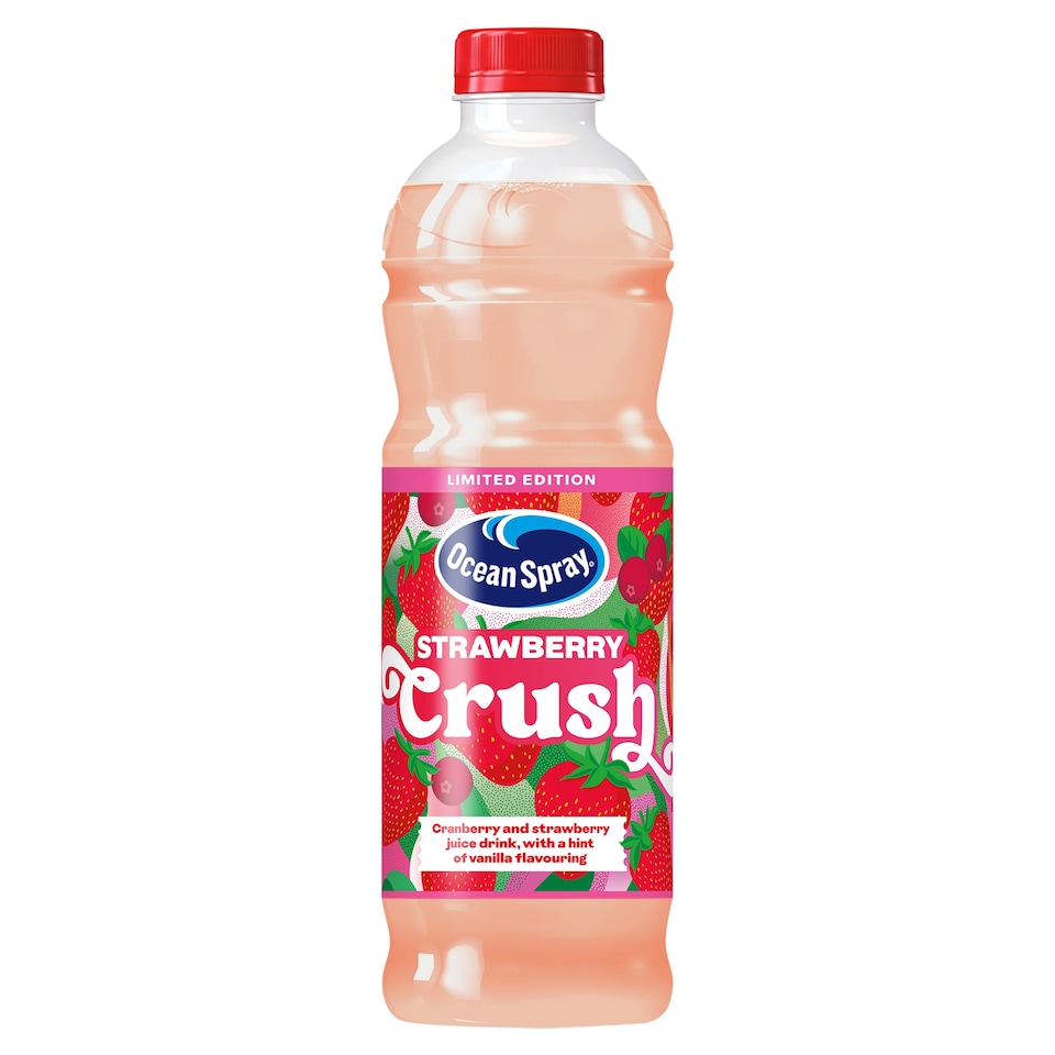 Ocean Spray Strawberry Crush Cranberry and vanilla Flavour 1L