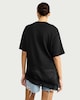 image 3 of F&F Pure Cotton T-Shirt with Lace Hem in Black