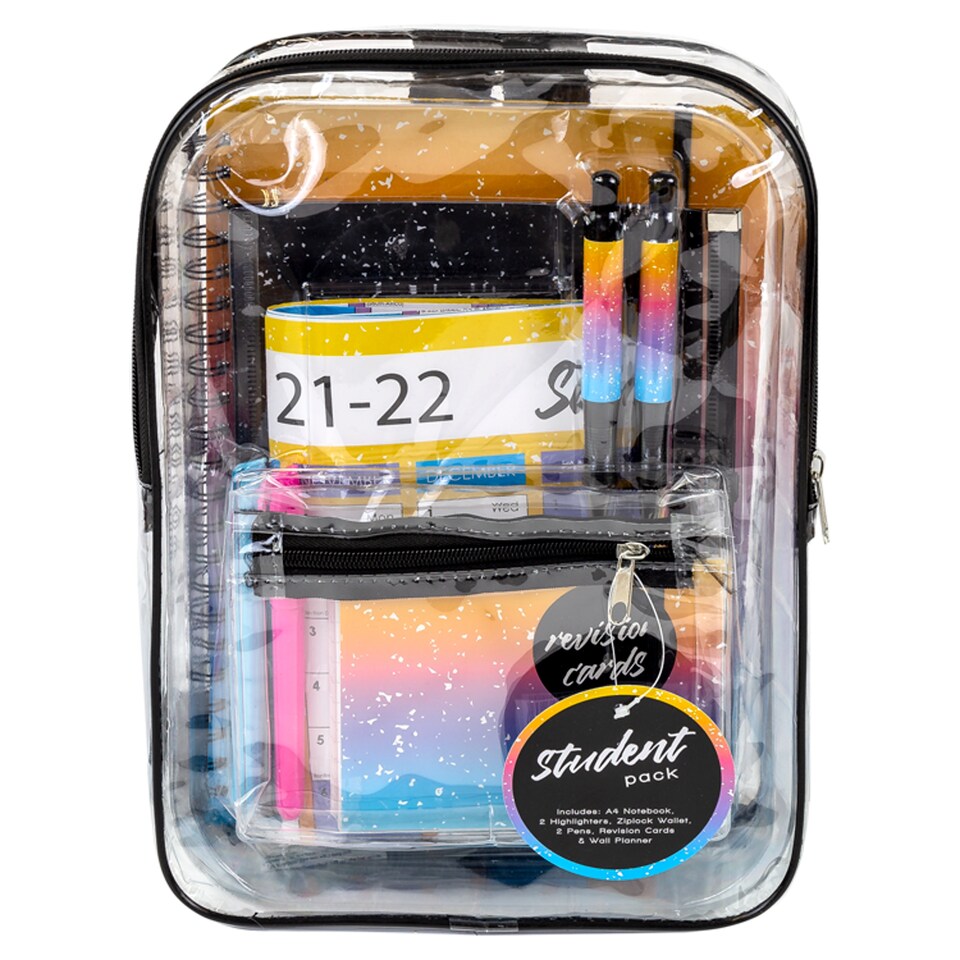 Ombre Stationery Clear Backpack