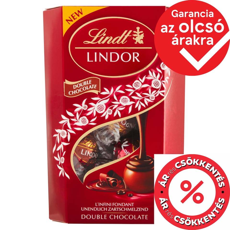 Lindt Lindor tej- és étcsokoládé lágyan olvadó töltelékkel 200 g