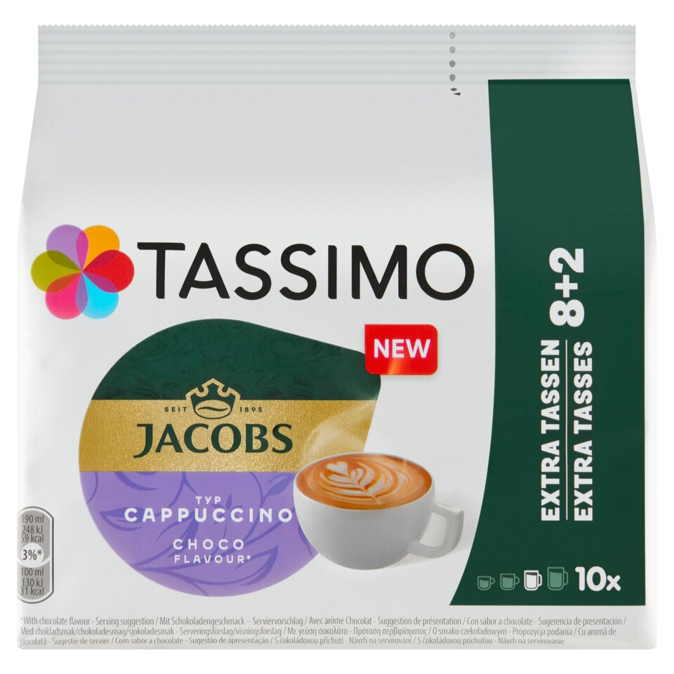 image 1 of Tassimo Jacobs Cappuccino Choco Flavour 10 x 16 g (160 g)