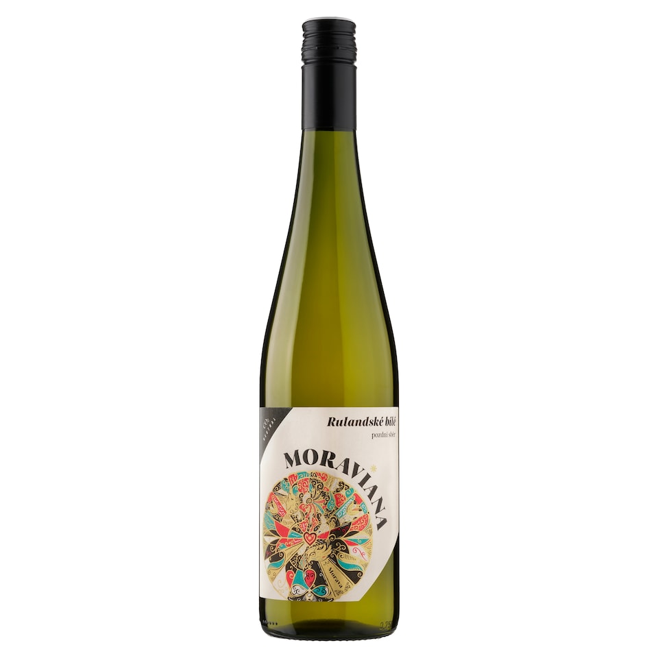 Obrázek 1 pro produkt Moraviana Rulandské bílé jakostní víno s přívlastkem pozdní sběr bílé polosuché 0,75l