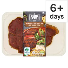 Tesco Fire Pit Texan style BBQ Quick Fry Beef Sirloin Steak 185g
