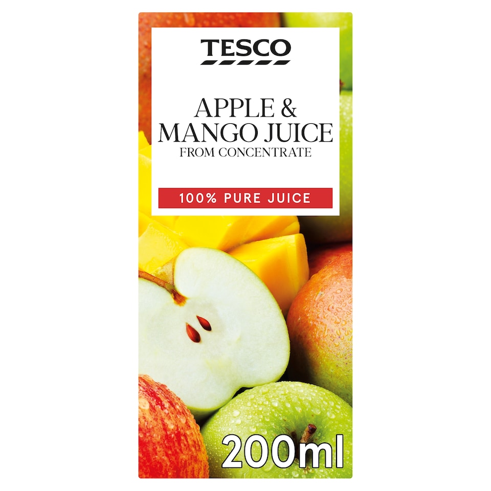Tesco Apple & Mango Juice From Concentrate 200Ml