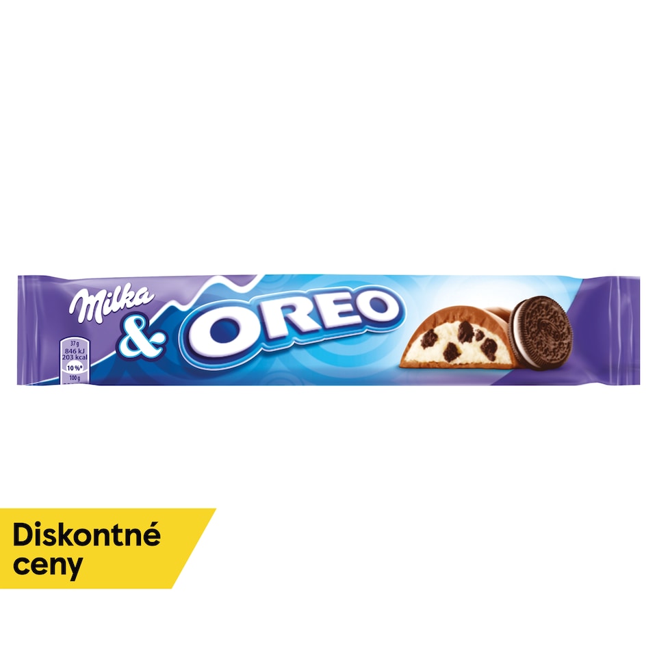 Milka tyčinka Oreo s kúskami sušienok v mliečnej čokoláde 37 g