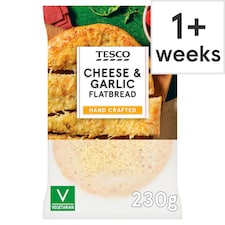Tesco Cheese and Garlic Flatbread 230g