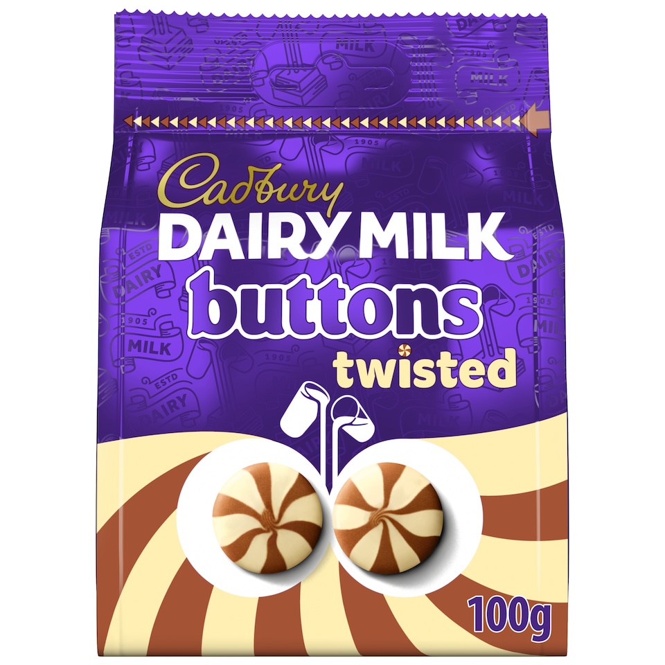 Cadbury Dairy Milk Twisted Chocolate Buttons Bag 100G
