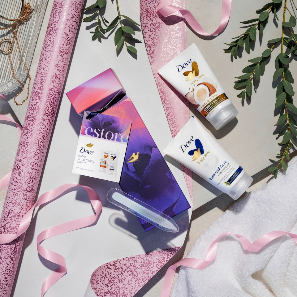 image 1 of Dove Restore Hand Collection Treats with Nail File