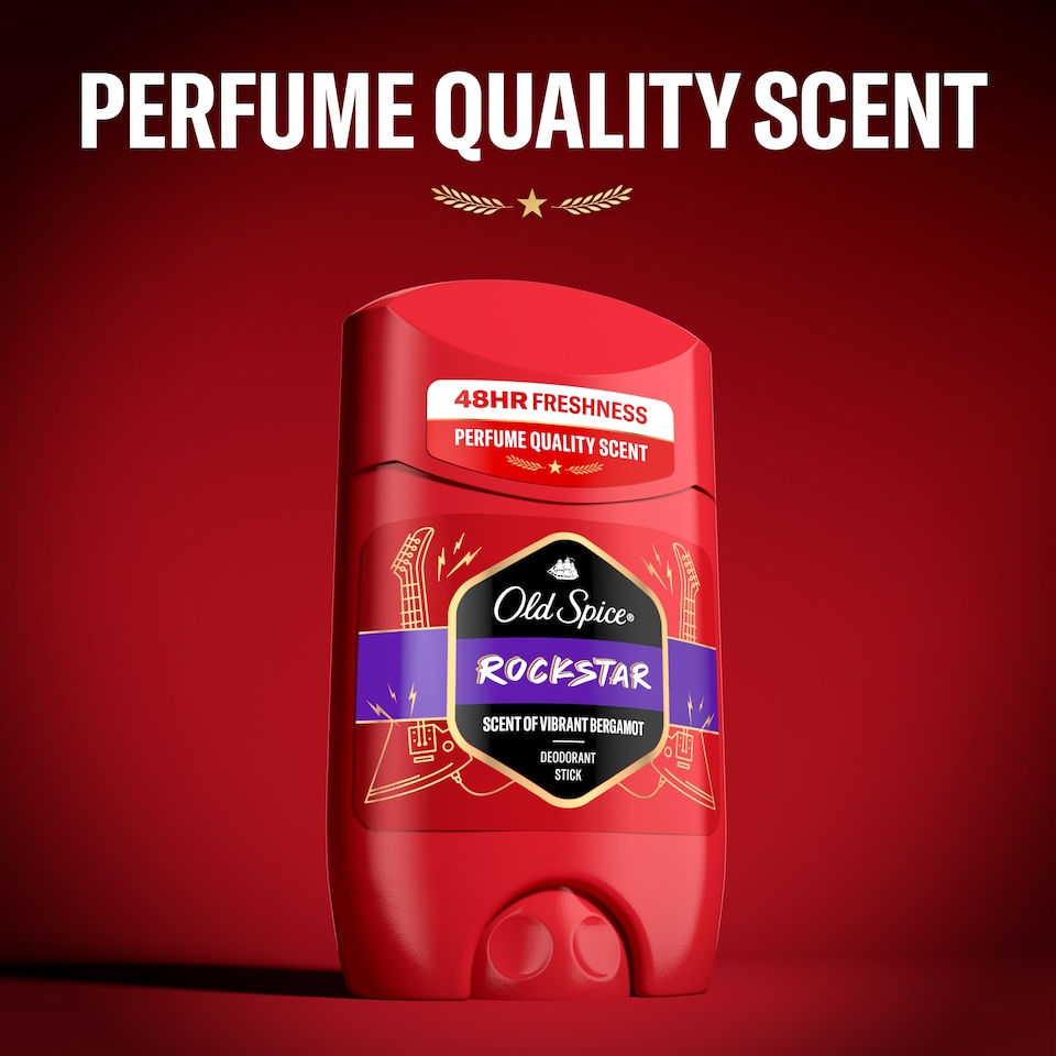 image 1 of Old Spice Rockstar Deodorant Stick Scent of Vibrant Bergamot 50ml