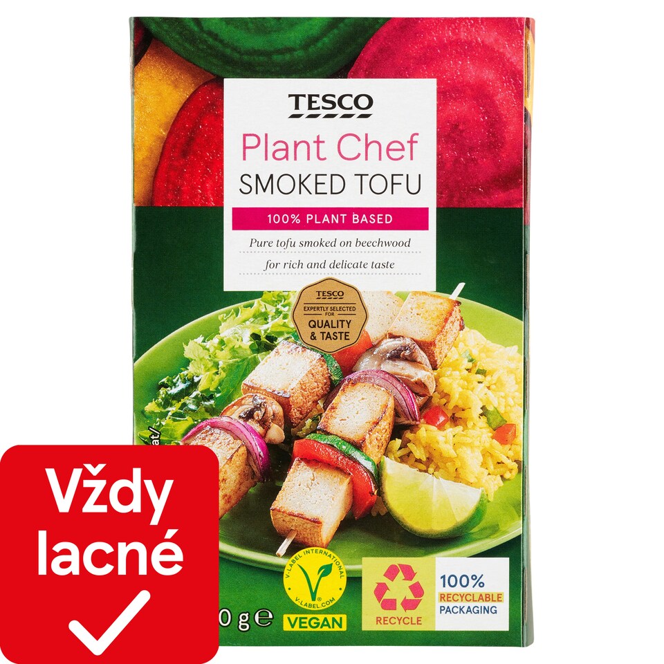 Tesco Plant Chef Tofu údené dymom z bukového dreva 180 g
