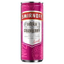 Smirnoff Red Label Vodka and Cranberry Ready to Drink Premix 250ml