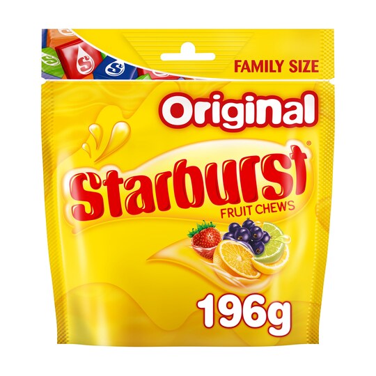 Starburst Original Fruit Chews Sweets 196G Tesco Groceries