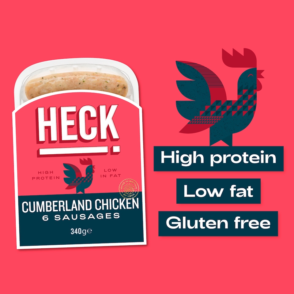 image 1 of HECK! Cumberland Chicken 6 Sausages 340g