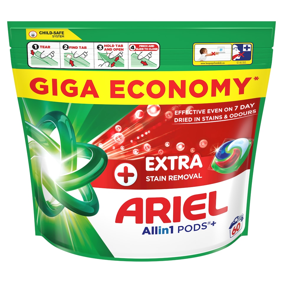 image 1 of Ariel Allin1 PODS®+, Washing Liquid Capsules 60 Washes