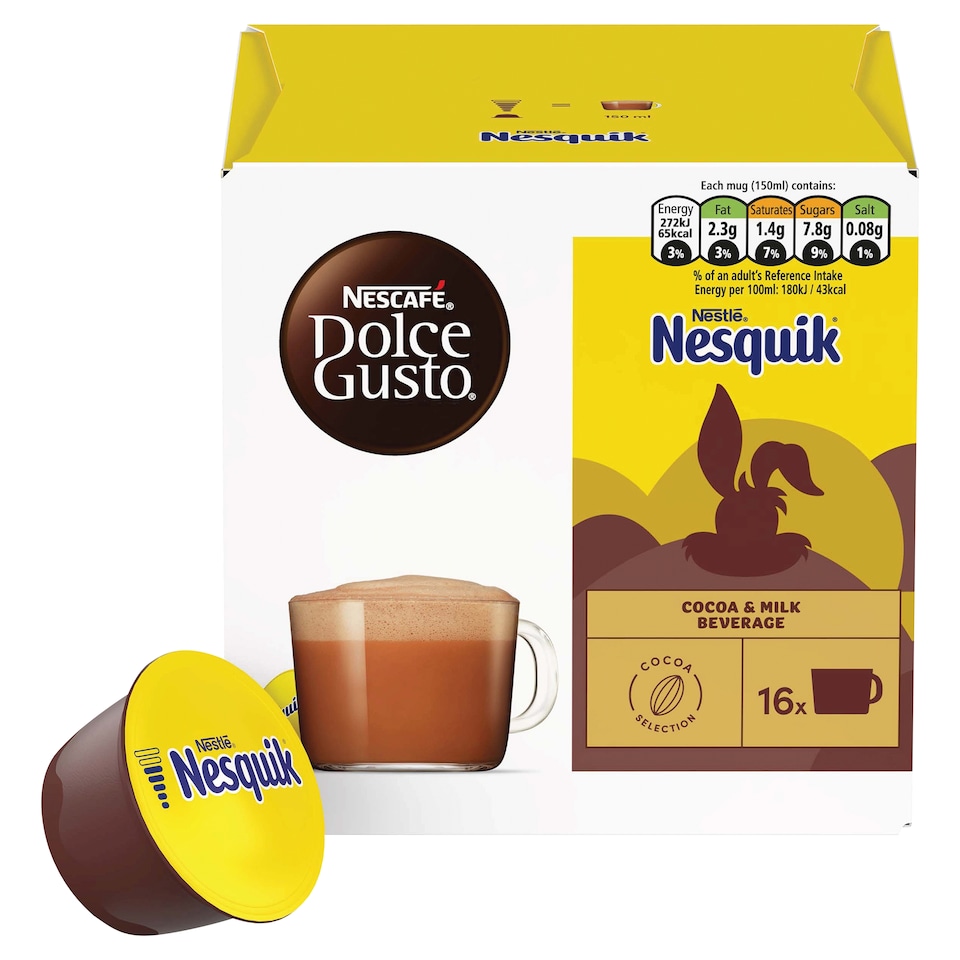 image 1 of Nescafe Dolce Gusto Nesquik Chocolate Pods X16 256G