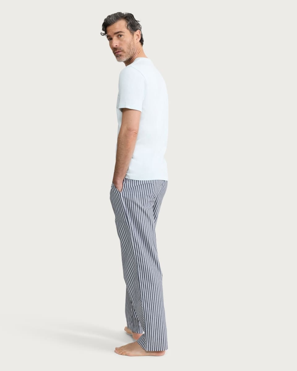 image 1 of F&F Pure Cotton Striped Pyjama Set in Multi