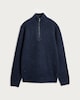 image 4 of F&F Knitted Speckled Half Zip Jumper in Navy