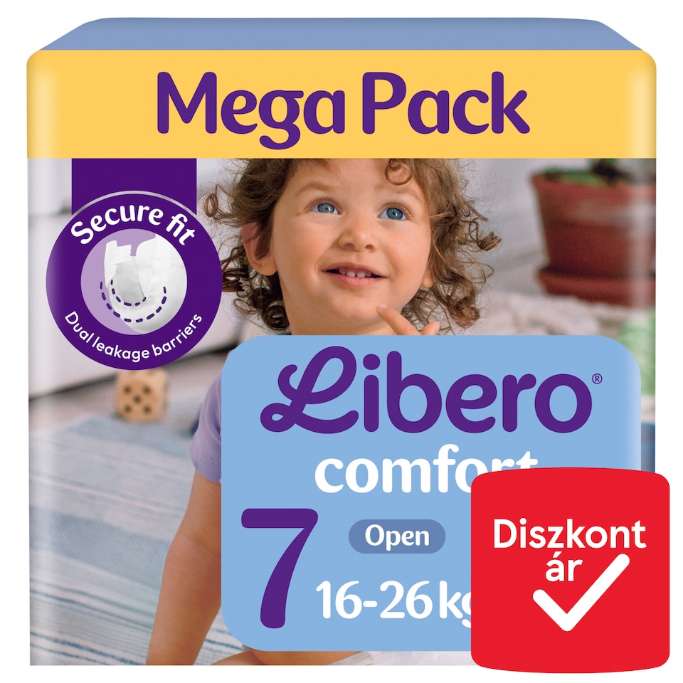 Libero Comfort Mega Pack pelenka, méret: 7, 16-26 kg, 54 db  1. kép