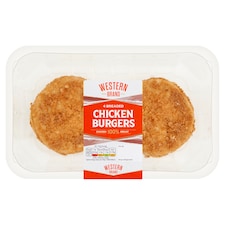 Western Brand 4 Breaded Chicken Burgers 454g