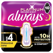Always Platinum Hygienické Vložky Secure Night (Veľkosť 4) 10 Vložiek