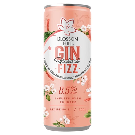 Blossom Hill Gin Fizz Rhubarb Can 200Ml Tesco Groceries