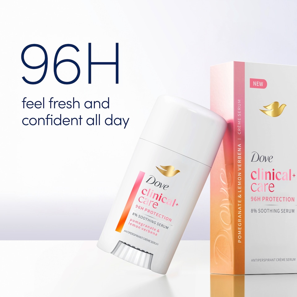 image 1 of Dove Clinical Care Pomegranate & Lemon Verbena Antiperspirant Deodorant Soothing Serum Cream 60ml