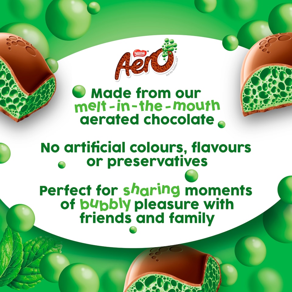 image 1 of Aero Shaero Milk Chocolate Peppermint Bar 145g