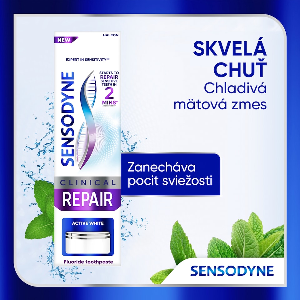 obrázok 1 z Sensodyne Clinical Repair Active White zubná pasta s fluoridom 75 ml