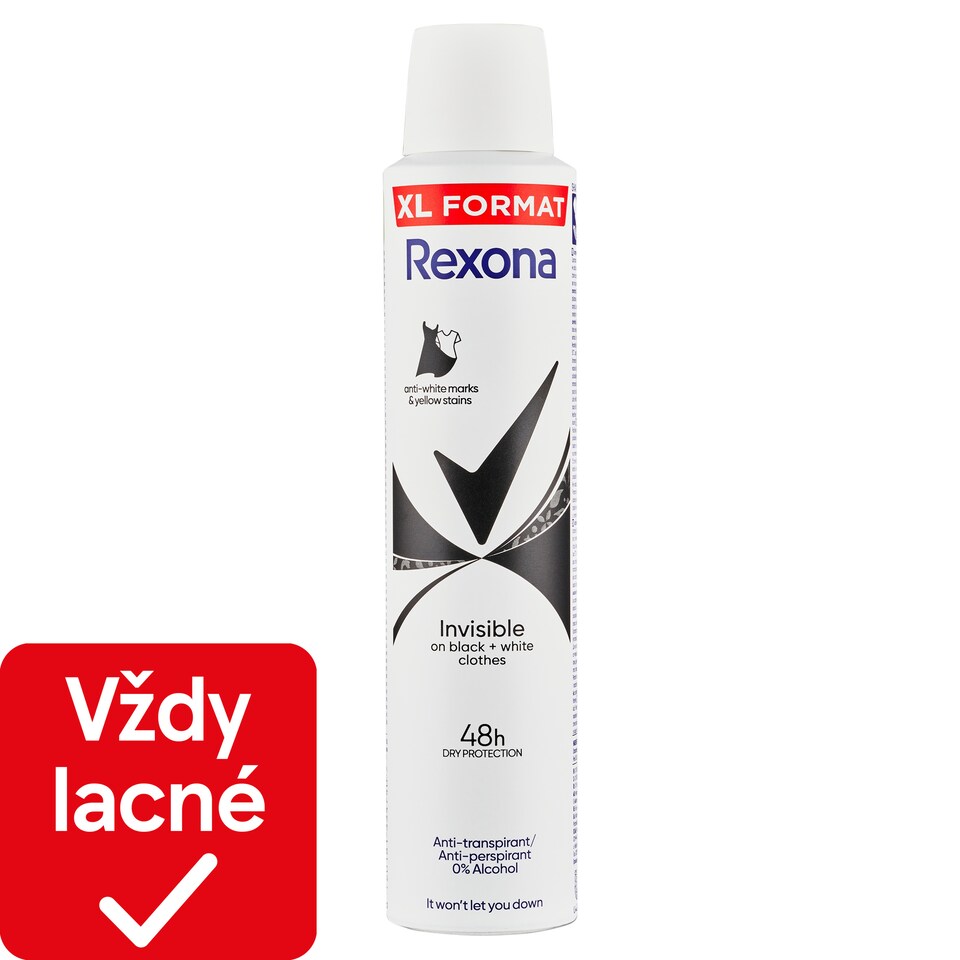 obrázok 1 z Rexona Invisible Black&White Antiperspirant sprej 200 ml