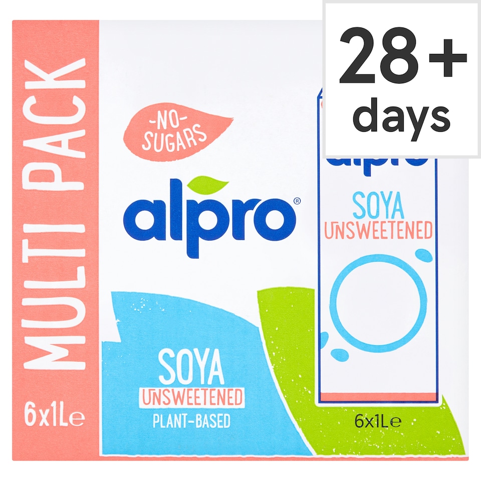Alpro Unsweetened Soya Milk 6X1 Litre