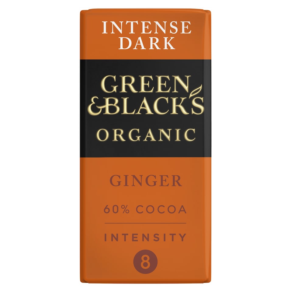 image 1 of Green & Black's Organic Ginger Dark Chocolate Bar 90g