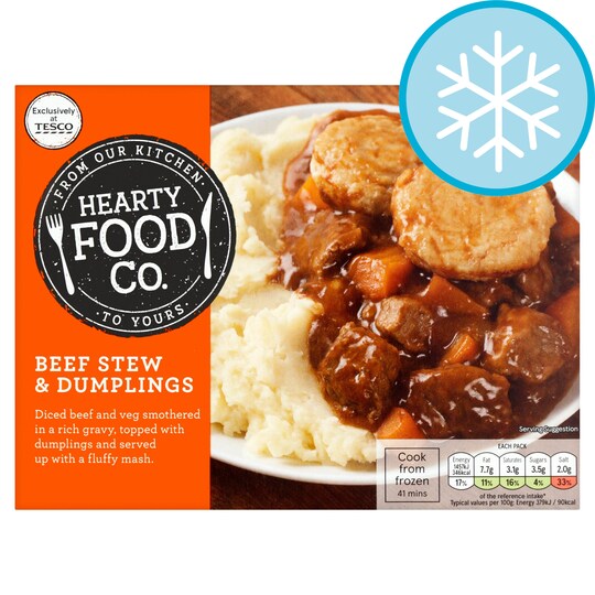 Hearty Food Co Beef Stew And Dumplings 400g Tesco Groceries