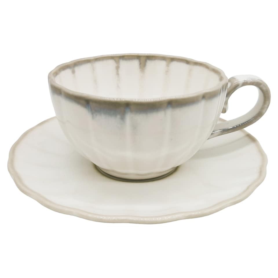 F&F Home Petal Cup and Saucer