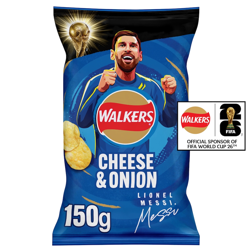 image 1 of Walkers Glorious Cheese & Onion Flavour Potato Crisps 150g