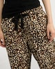 image 4 of F&F Pure Cotton Flannel Leopard Print Pyjama Bottoms in Multi Brown
