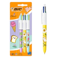 BIC Kawaii 4 Colour Pens 3 Pack