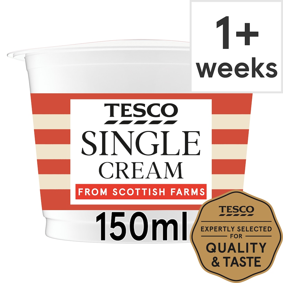 Tesco British Single Cream 150Ml
